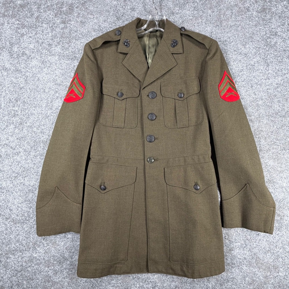Vietnam Era 1973 USMC Service Alpha Coat Dale Fashions DSA‎ 100% Wool Corporal